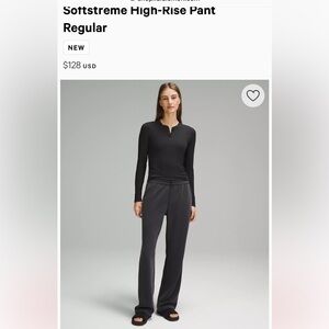Lululemon Softstreme High Rise pant in gray, NWOT